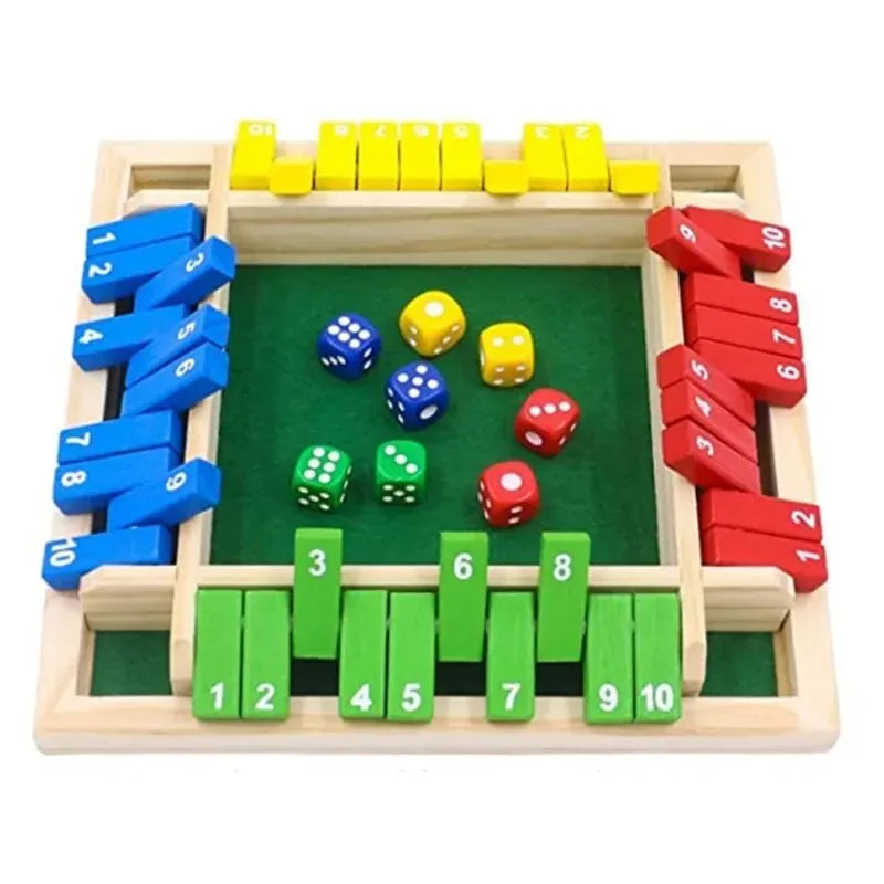 Jeu de société en bois à dés