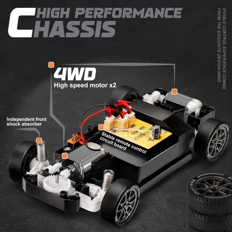 Voiture RC Drift 4x4 – LED & 20 km/h