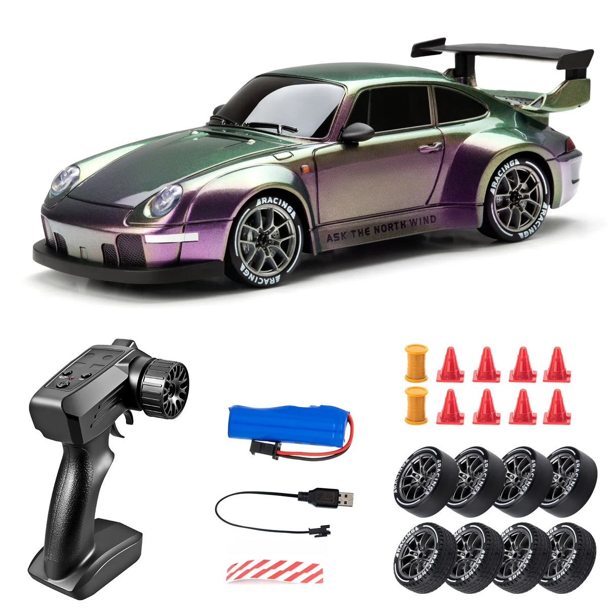Voiture RC Drift 4x4 – LED & 20 km/h